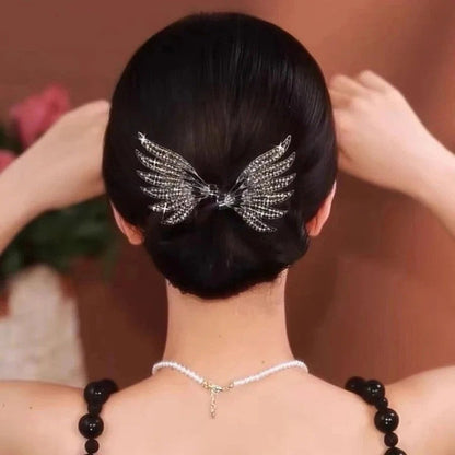 Shiny Rhinestone Wings Updo Scrunchies - Curler Hair Tools.